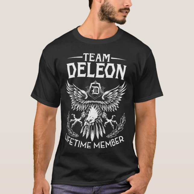 Camiseta Sobrenome do Membro de Vida da DELEON Team (Frente)