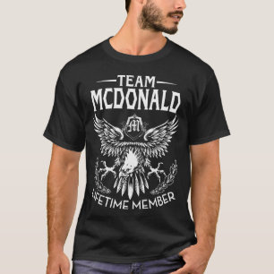 Camiseta Sobrenome do Membro de Vida do Team MCDONALD