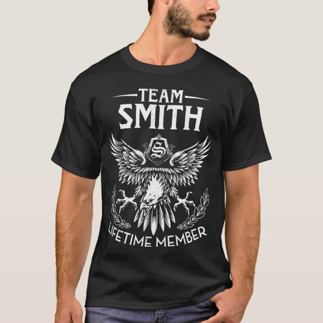 Camiseta Sobrenome do Membro de Vida do Team SMITH (Frente)