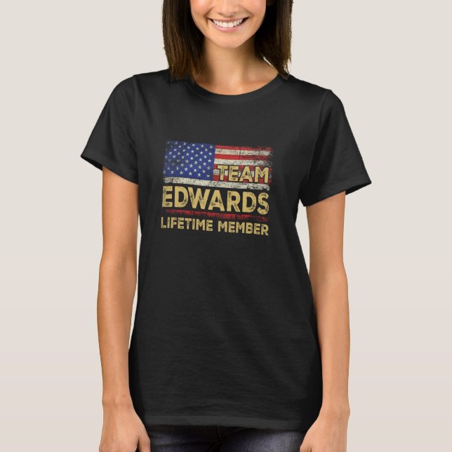 Camiseta Sobrenome Edwards Equipe Edwards Membro V (Frente)