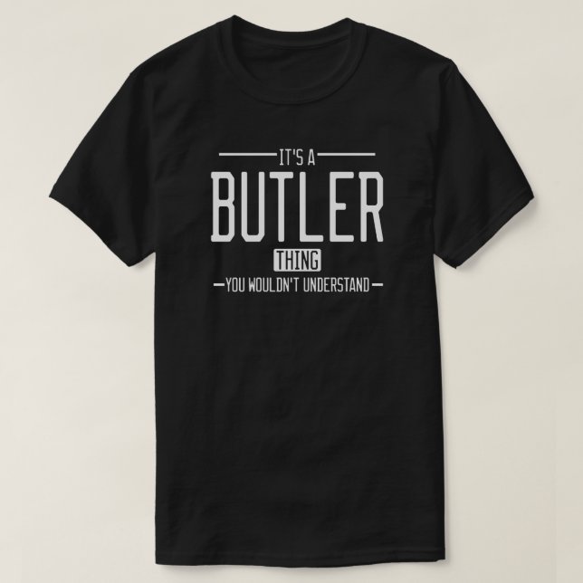 Camiseta Sobrenome engraçado do Butler família engraçada (Frente do Design)