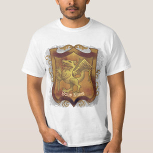 Camiseta Sobrenome Escudo Dragon Quest