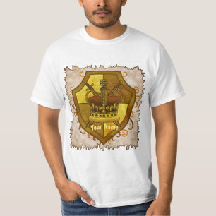 Camiseta sobrenome Escudo Espada Coroa