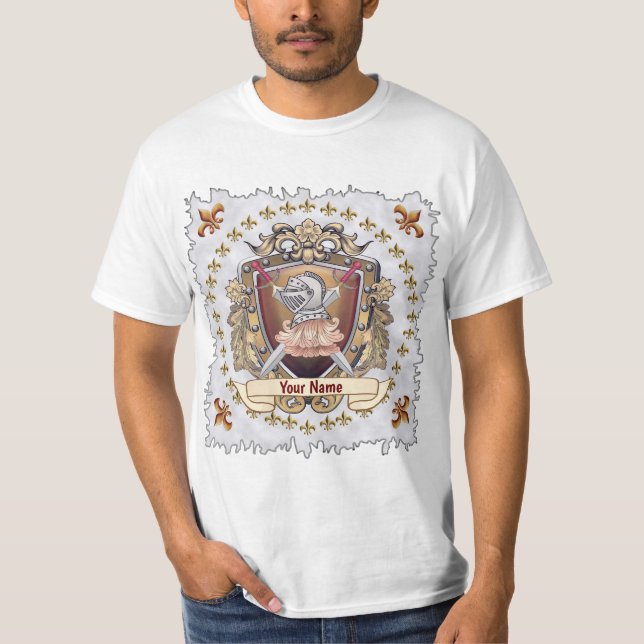 Camiseta Sobrenome Knight Shield (Frente)