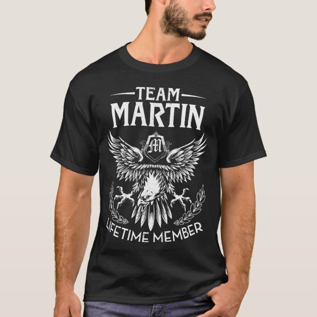 Camiseta Sobrenome Membro da Vida da Equipe MARTIN (Frente)