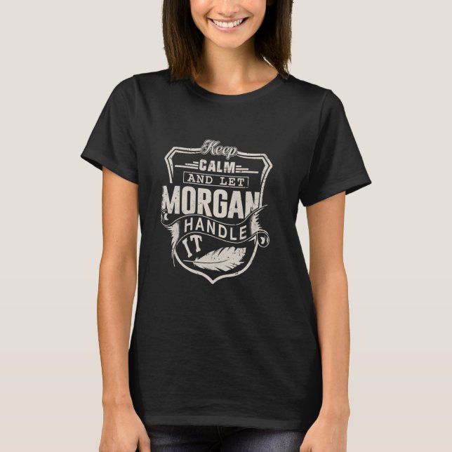 Camiseta Sobrenome Morgan Shirt Morgan Nome Aniversário (Frente)