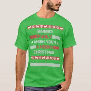 Camiseta Sobrenome Natal Papais noeis Xmas Família Barber