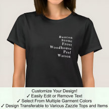 Sobrenome Nome Famoso Tendência Personalizado 02W