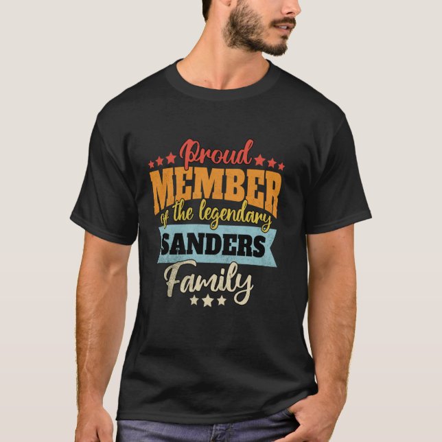 Camiseta Sobrenome Sanders Family Sanders Nome Sanders (Frente)