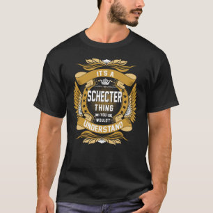 Camiseta SOBRENOME SCHECTER, crista do nome da família SCHE