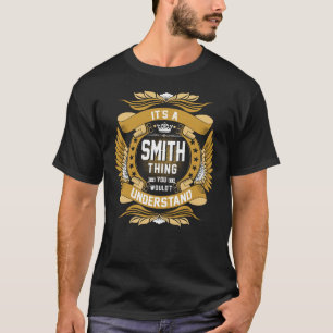 Camiseta Sobrenome SMITH, crista do nome da família SMITH