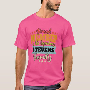 Camiseta Sobrenome Stevens Família Stevens Nome Stevens