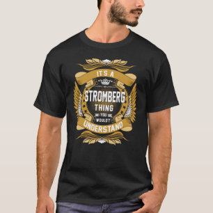 Camiseta SOBRENOME STROMBERG, crista do nome da família STR