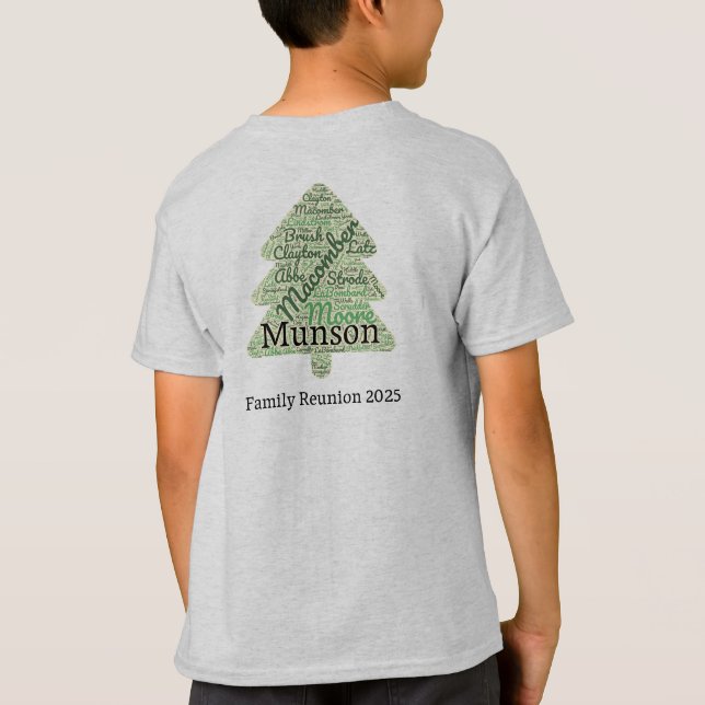 Camiseta Sobrenomes Árvore 2025 (Verso)