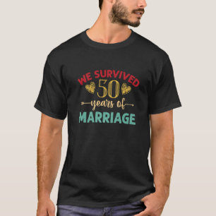 Camiseta Sobrevivemos A 50 Anos De Casal Casamento 50A Anni