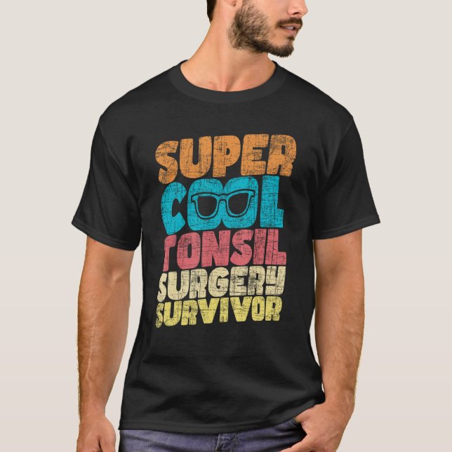 Camiseta Sobrevivência à Cirurgia Tonsil - Recuperação da T (Frente)