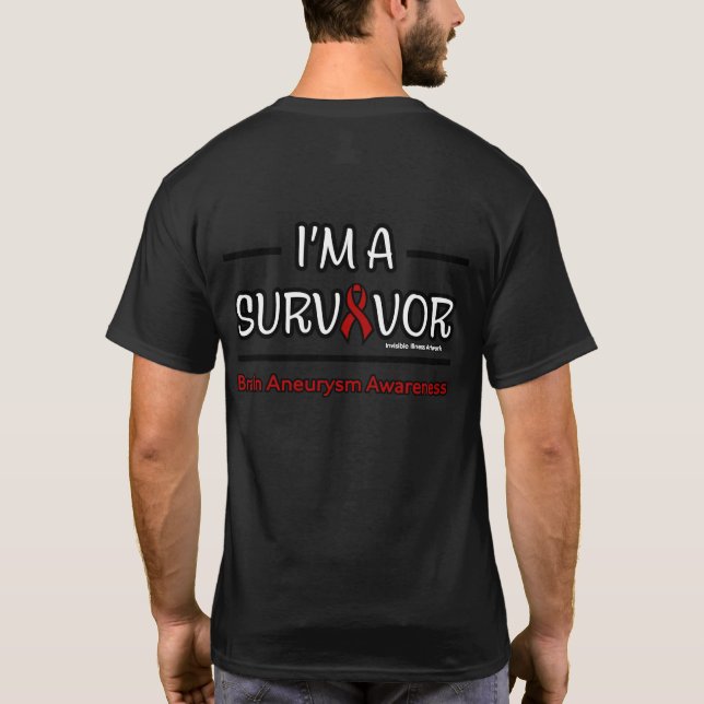 Camiseta Sobrevivência... Aneurismo cerebral (Verso)