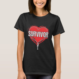Camiseta Sobrevivência Cardíaca Sobrevivente de Cirurgia No
