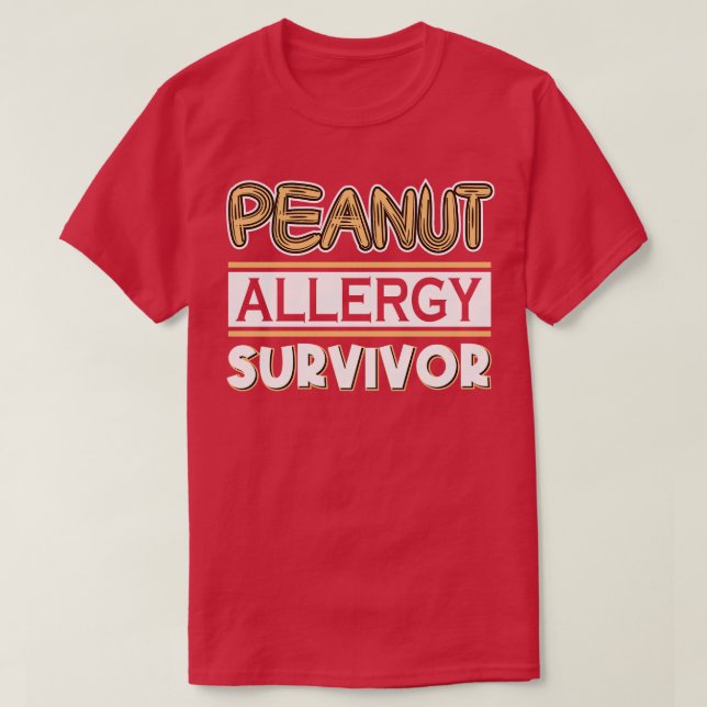 Camiseta Sobrevivência da Alergia de Peanut (Frente do Design)
