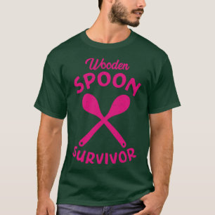 Camiseta Sobrevivência da Cola de Madeira Texto cor-de-rosa