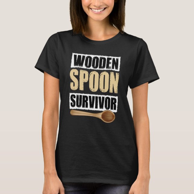 Camiseta Sobrevivência da Coluna de Madeira Humor Adulto e  (Frente)