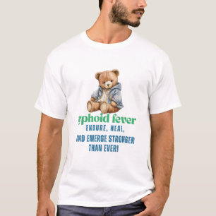 Camiseta Sobrevivência da Febre Tifoide - resistir, sarar e