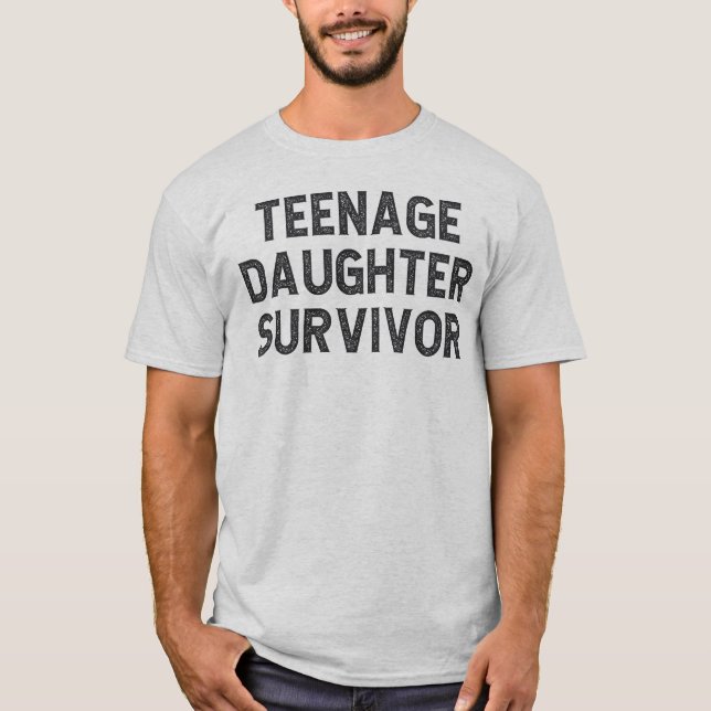 Camiseta Sobrevivência da Filha da adolescência (Frente)