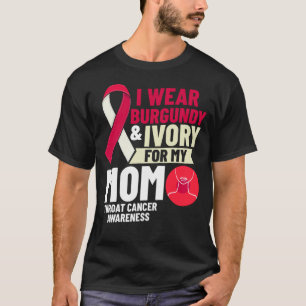 Camiseta Sobrevivência da fita do Cancer da garganta da cab