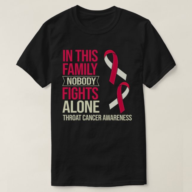 Camiseta Sobrevivência da fita do Cancer da garganta da cab (Frente do Design)