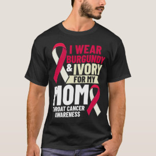 Camiseta Sobrevivência da fita do Cancer da garganta da cab