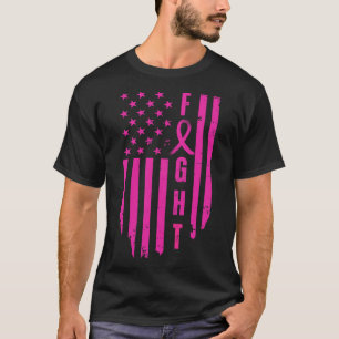 Camiseta Sobrevivência da Mama Cancer da Mama Americano Fla