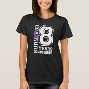 Camiseta Sobrevivência de 8 anos Eu Visto Lúpus de Fita Rox