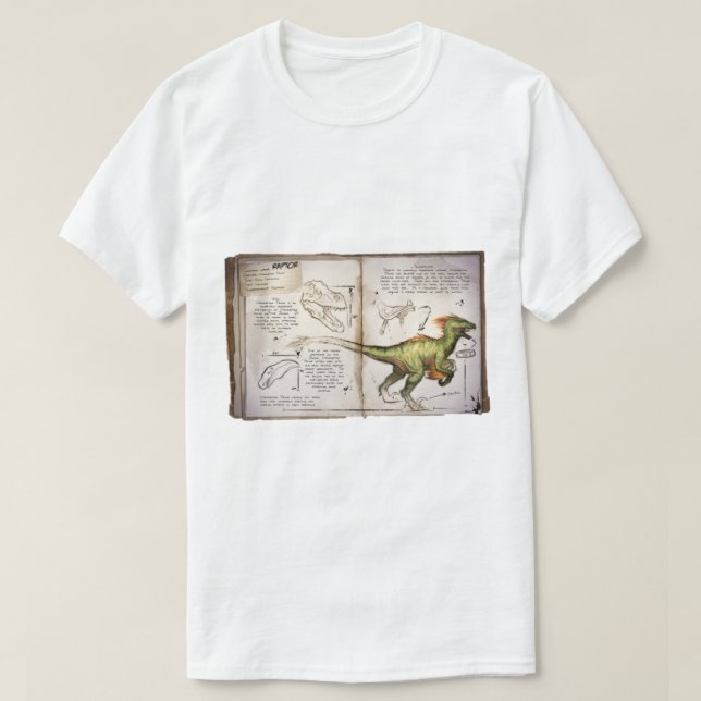 Camiseta Sobrevivência de Arca Raptor Evoluído (Frente do Design)
