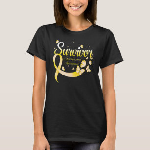 Camiseta Sobrevivência de Borboleta Sensibilização Sarcoma