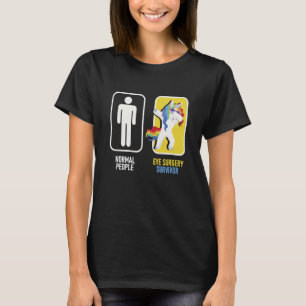 Camiseta Sobrevivência De Cirurgia Ocular Unicórnea Fica Be