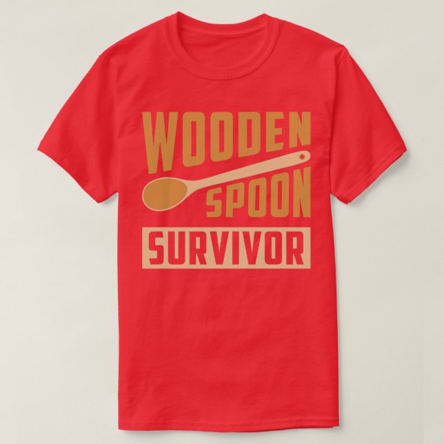 Camiseta Sobrevivência de Colheres de Madeira 3 (Frente do Design)