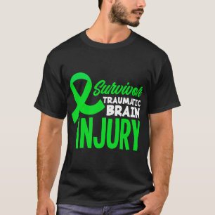 Camiseta Sobrevivência de Fita Verde Lesões cerebrais Traum