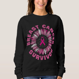 Camiseta Sobrevivência do Câncer da Mama Fita Rosa Girassol