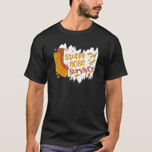 Camiseta Sobrevivência do Nariz Estúpido Inverno Humor Grip