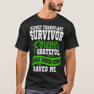 Camiseta Sobrevivência do receptor do órgão de transplante