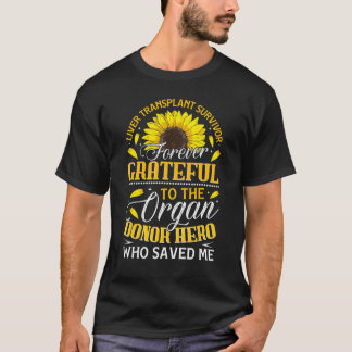 Camiseta Sobrevivência do transplante hepático Doador de ór