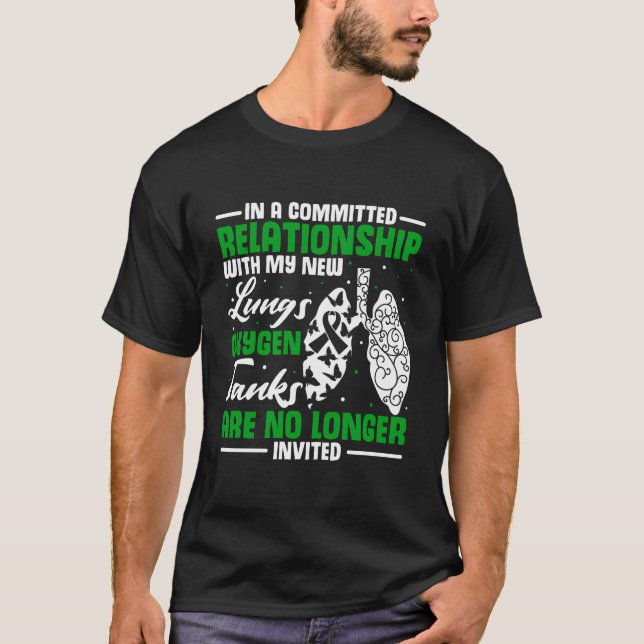 Camiseta Sobrevivência do transplante pulmonar do órgão (Frente)
