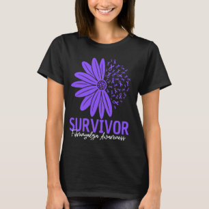 Camiseta Sobrevivência Fibromialgia Sensibilização Folha de