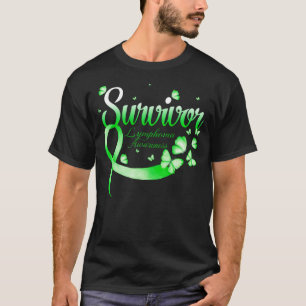 Camiseta Sobrevivência Linfoma Sensibilização Borboleta
