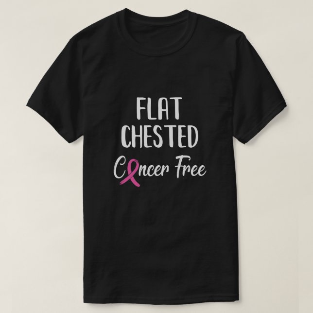 Camiseta Sobrevivência livre do câncer da mama, em Cancer,  (Frente do Design)