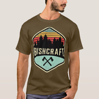 Camiseta Sobrevivência Retroativa de Aventura de Bushcraft 
