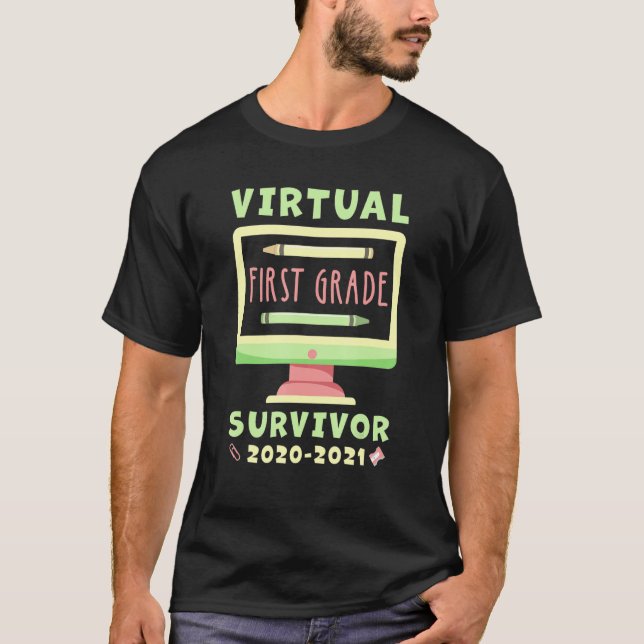 Camiseta Sobrevivência Virtual da Classe 1rua 2020 - 2021 Ú (Frente)