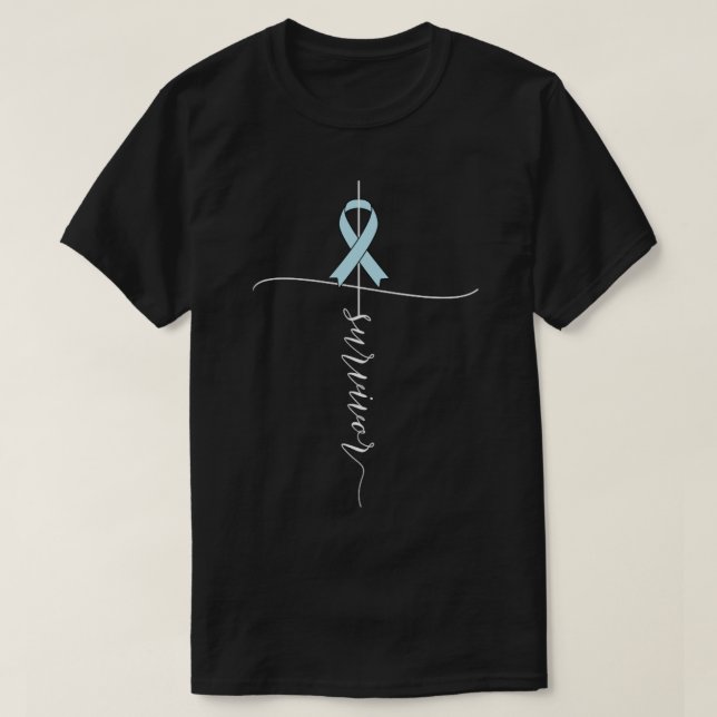 Camiseta Sobrevivência viva à consciência do Cancer de prós (Frente do Design)