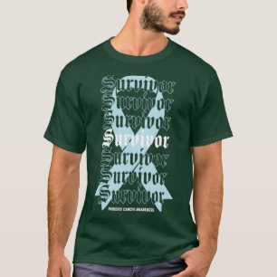 Camiseta Sobrevivência viva à consciência do Cancer de prós