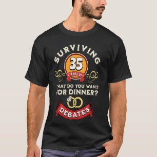 Camiseta Sobrevivendo a 35 Anos de Debates Engraçado 35º Ca